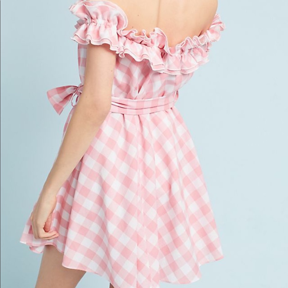 Anthropologie Steele Pink Gingham Dress - Picture 3 of 10